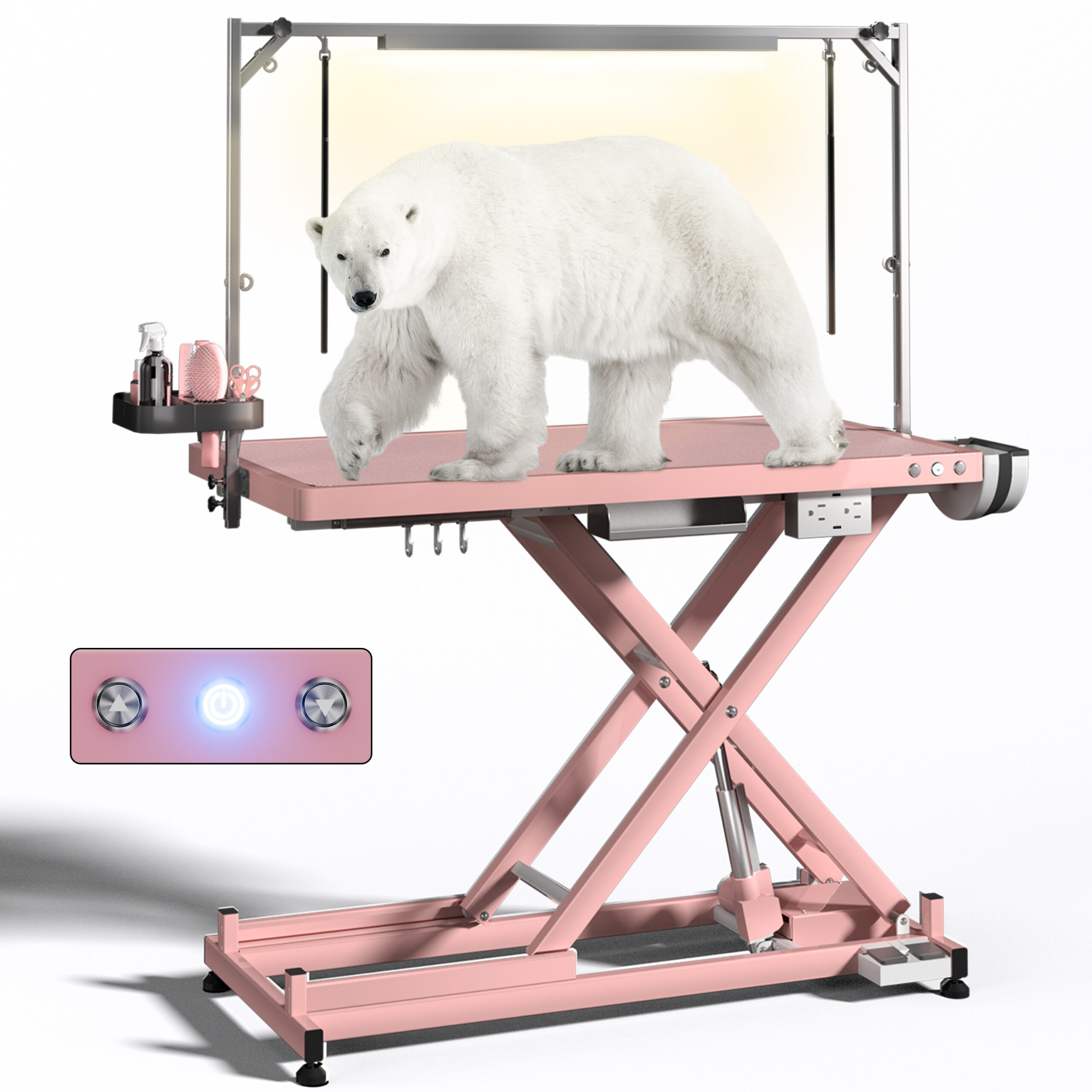 LED Professional Electric Dog Grooming Table(pink)