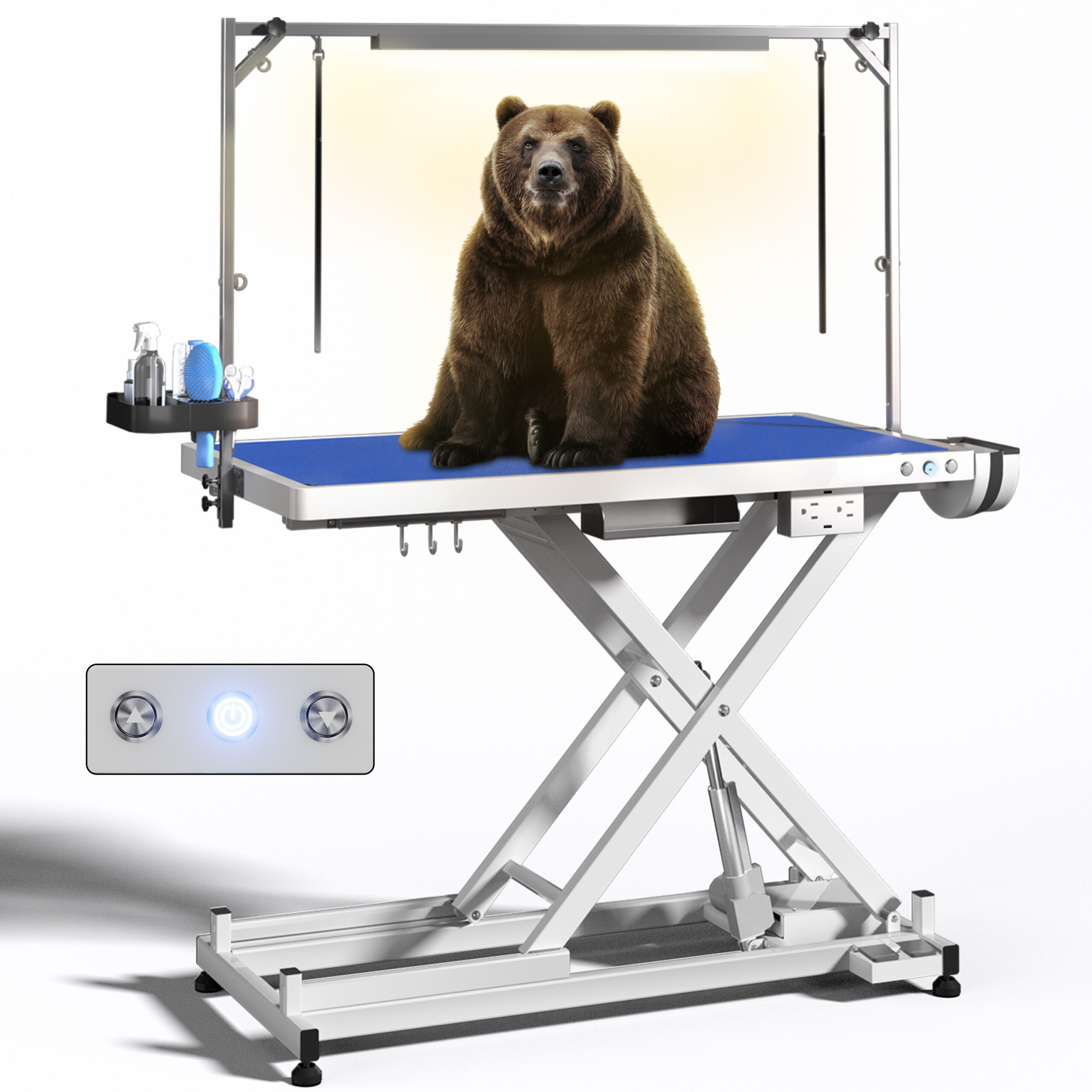 LED Professional Electric Dog Grooming Table（White）