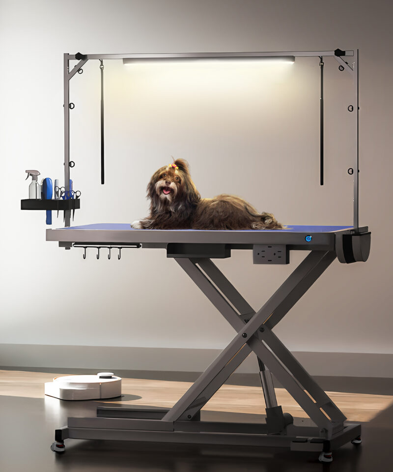 POLIMO LED Professional Electric Dog Grooming Table(White) - Image 8